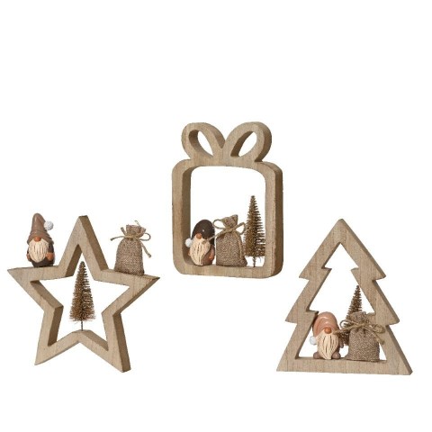 APPENDINO GNOMI LEGNO H.16.5CM. 3 ASSORTITI